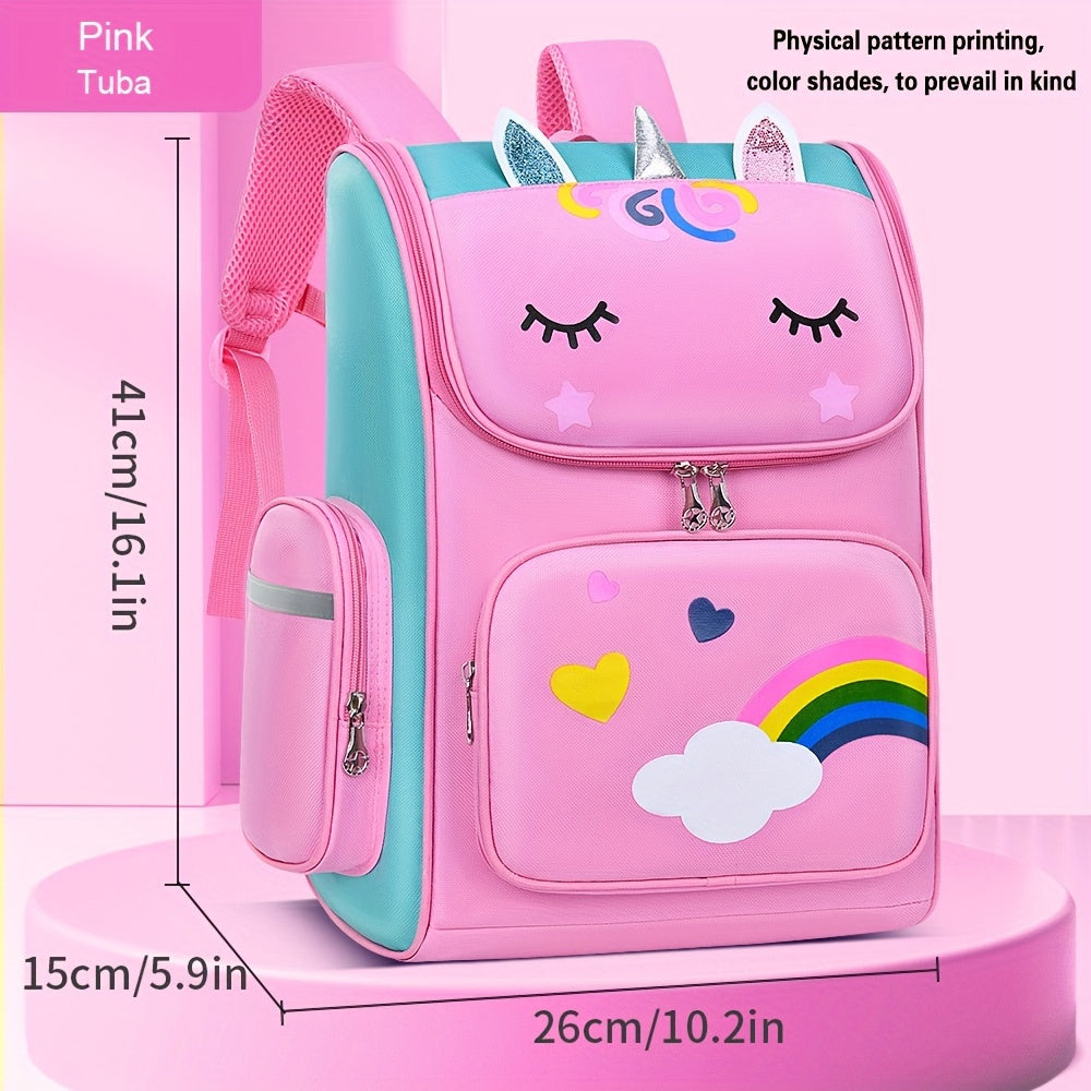 Children's Elementary School Students Schoolbag Girls 1, 2, 3, 4, 5, 6 Grades 6-12 Years Old Shoulders Backpack Cute Waterproof Lightweight Boys