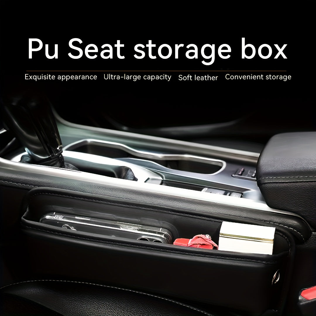 1pc/2pcs/4pcs Of Black Car Accessories Car Seat Gap Filling Organizer And Storage Car SUV Parts Truck Filling Gap Between Seat And Console To Prevent Items From Falling Off Christmas Gift