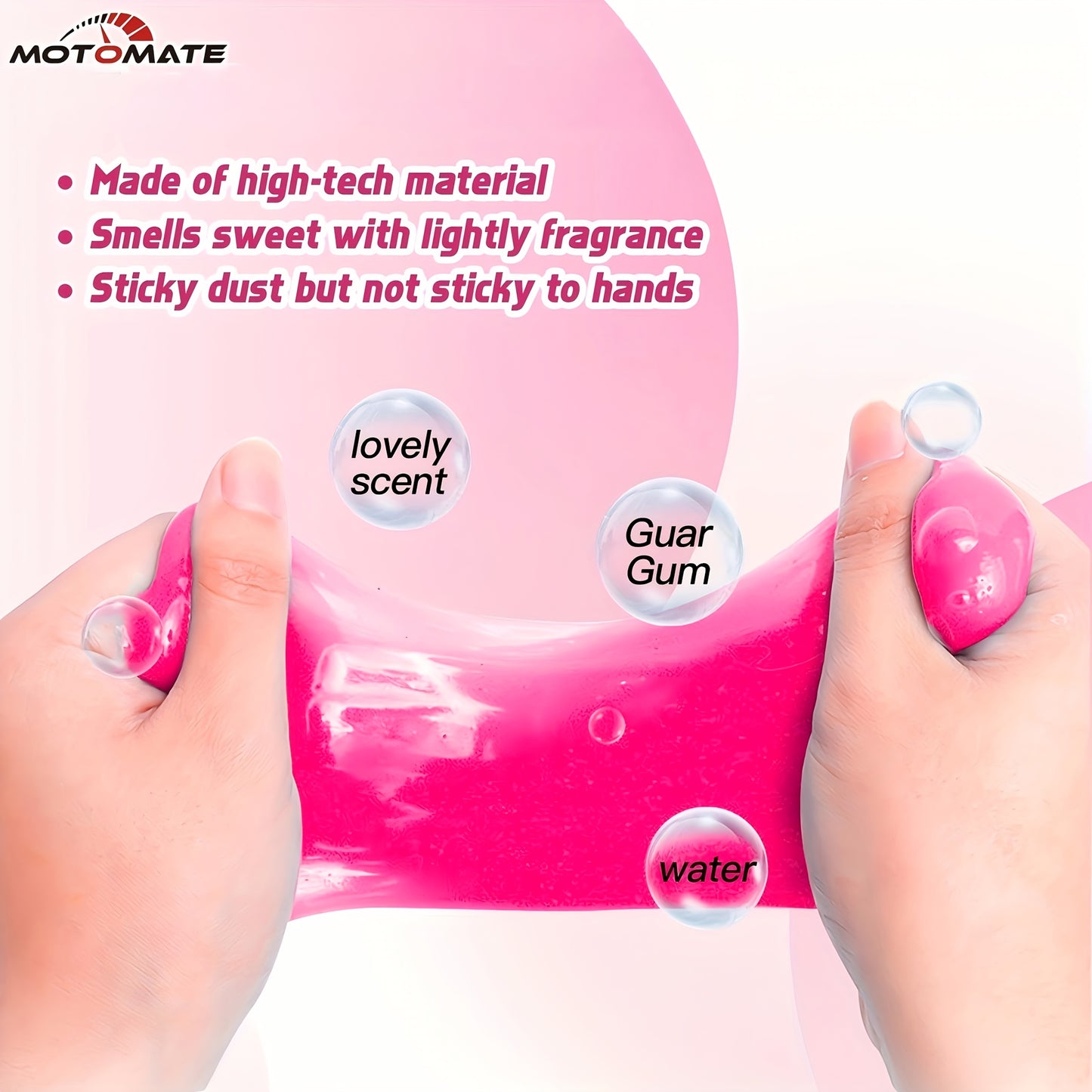 Car Cleaning Gel Detailing Putty Auto Detail Tools Car Interior Cleaner Slime Car Accessories Automotive Kits Keyboard Cleaner Pink/NT WT: 5.6oz (160 gr)