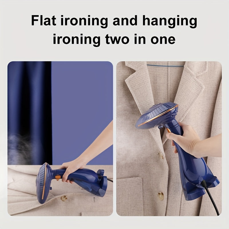 Portable 1500W Garment Steamer - Quick Wrinkle Removal, Foldable & Travel-Ready, Ideal for Fabric Care & School Uniforms, US Plug