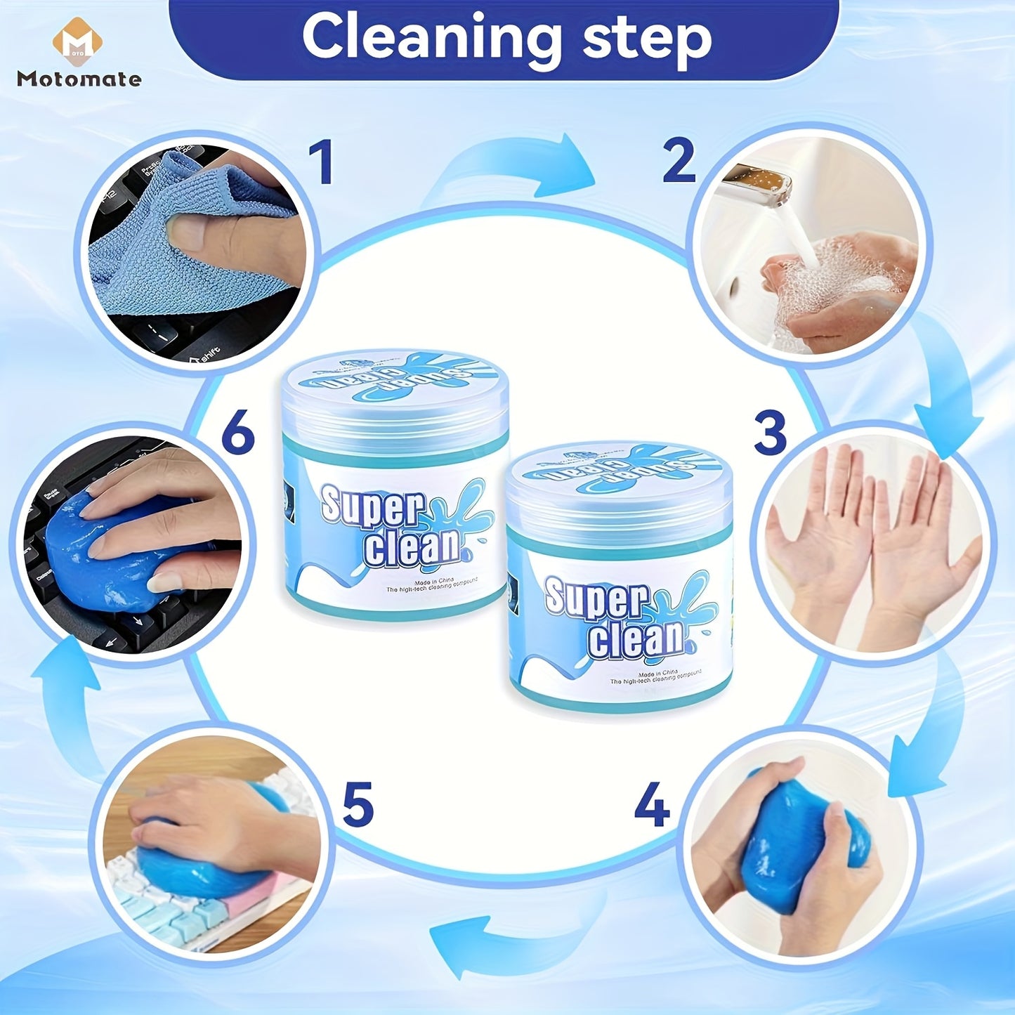 Car Cleaning Gel Detailing Putty Auto Detail Tools Car Interior Cleaner Slime Car Accessories Automotive Kits Keyboard Cleaner Pink/NT WT: 5.6oz (160 gr)