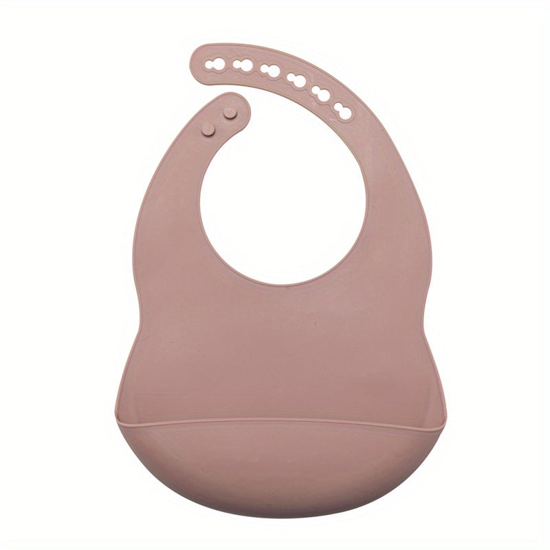 1pc Adjustable Silicone Bib for Babies - Soft, Easy to Clean, and Perfect for Mealtime - Great Gift for Holidays