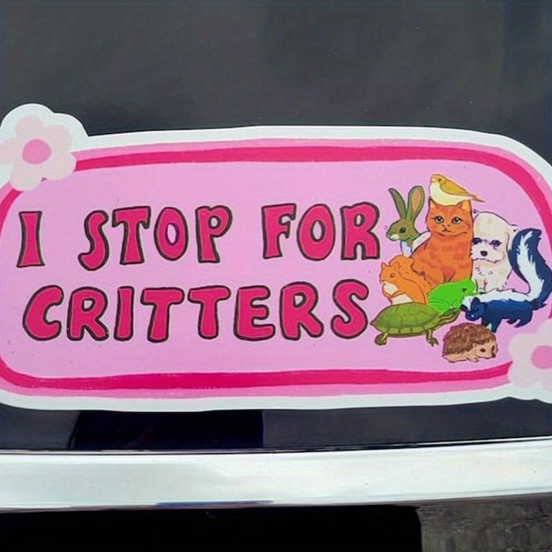 Cute Animal Car Sticker - Adorable Design for Car Accessories, Bumper Decoration, Vinyl Decals - Perfect Gift for Animal Lovers