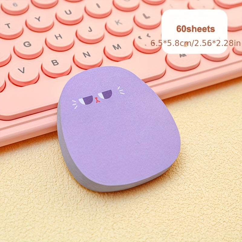 4pcs/240Sheets Cute Emoticon Sticky Notes Memo Pad Self-Stick Notes For Office School Supplies