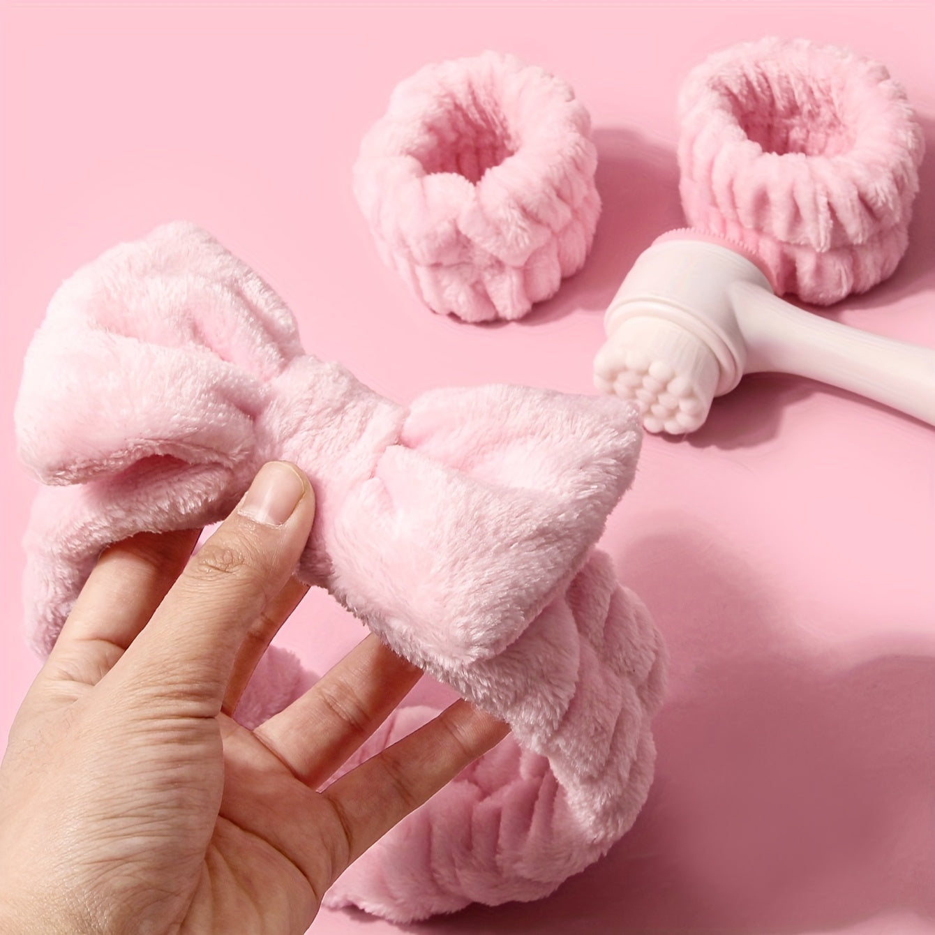 4pcs/set Face Skin Care & Beauty Tool Face Cleaning Brush Spa Headband Face Wash Wristband For Women Makeup Prevent Liquids From Spilling