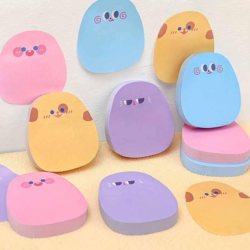 4pcs/240Sheets Cute Emoticon Sticky Notes Memo Pad Self-Stick Notes For Office School Supplies