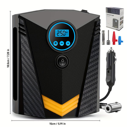 Tire Inflator Air Compressor 12V DC Portable Air Compressor Car Accessories Auto Tire Pump 100PSI With LED Light Digital Air Pump For Car Tires Bicycles Other Inflatables