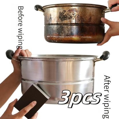 1/3/6/9pcs, Emery Magic Wipe, Pot Bottom Cleaning Descaling Sponge, Pot Sponge Brush, Iron Rust Removal Sponge, Dishwashing Sponge Block, Scouring Pads, Power Decontamination, Cleaning Supplies, Cleaning Tool, Back To School