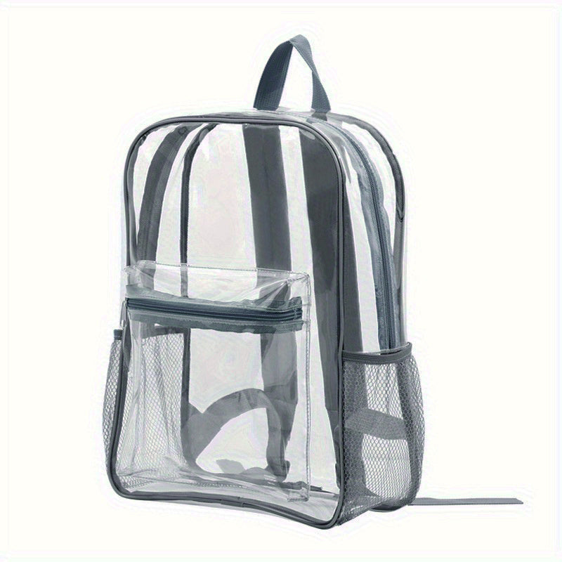 PVC Transparent Large Capacity Backpack, Clear Durable Lightweight School Backpack, Fashion Fancy Commuter Bag