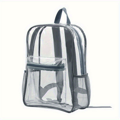 PVC Transparent Large Capacity Backpack, Clear Durable Lightweight School Backpack, Fashion Fancy Commuter Bag