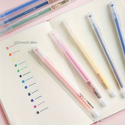 12pcs 12pcs Color Gel Pen Set Kawaii Blue 0.5Mm Ballpoint Pen for Journal Cute School Supplies Stationery Office Accessories