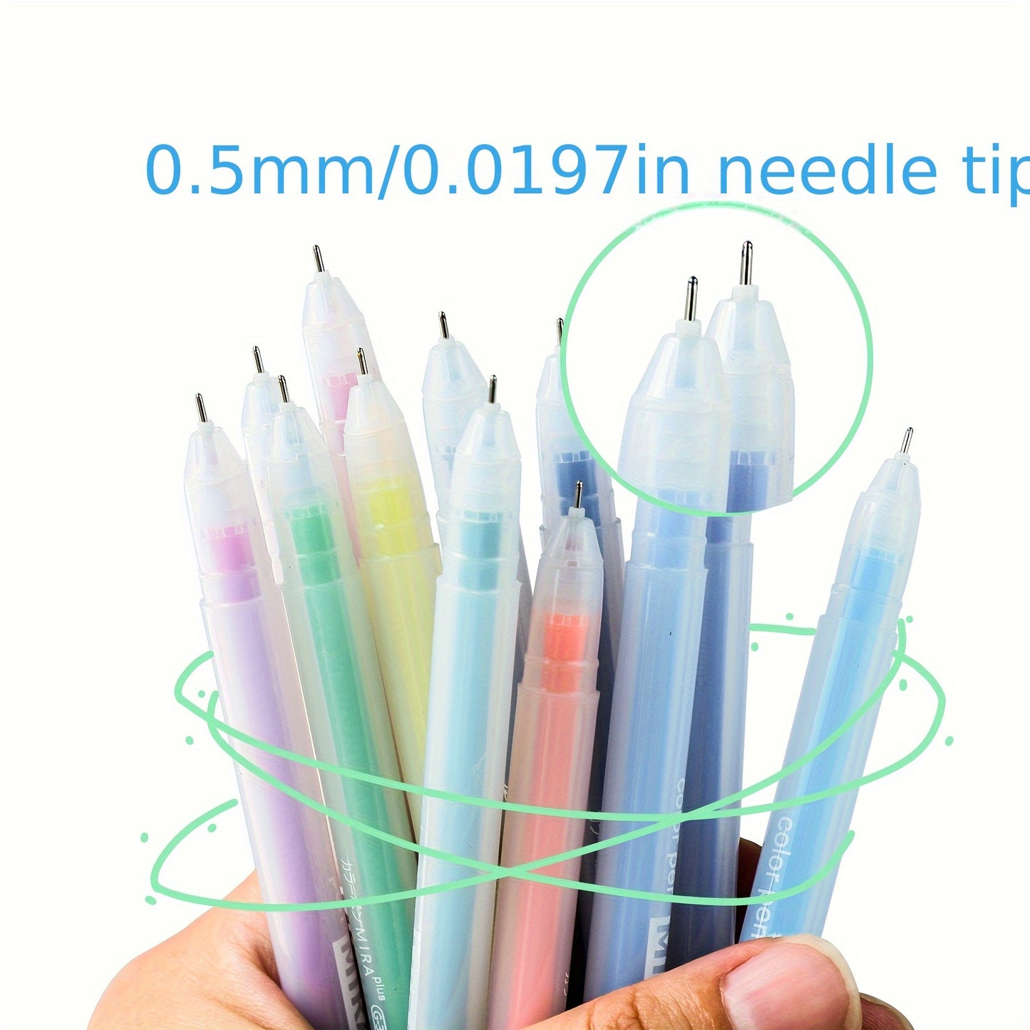 12pcs 12pcs Color Gel Pen Set Kawaii Blue 0.5Mm Ballpoint Pen for Journal Cute School Supplies Stationery Office Accessories