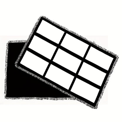 Personalized Sublimation Throw Blanket - Customizable 9/15/20 Panels, 40x60 Inches - Perfect Gift for Christmas, Halloween, Thanksgiving Day