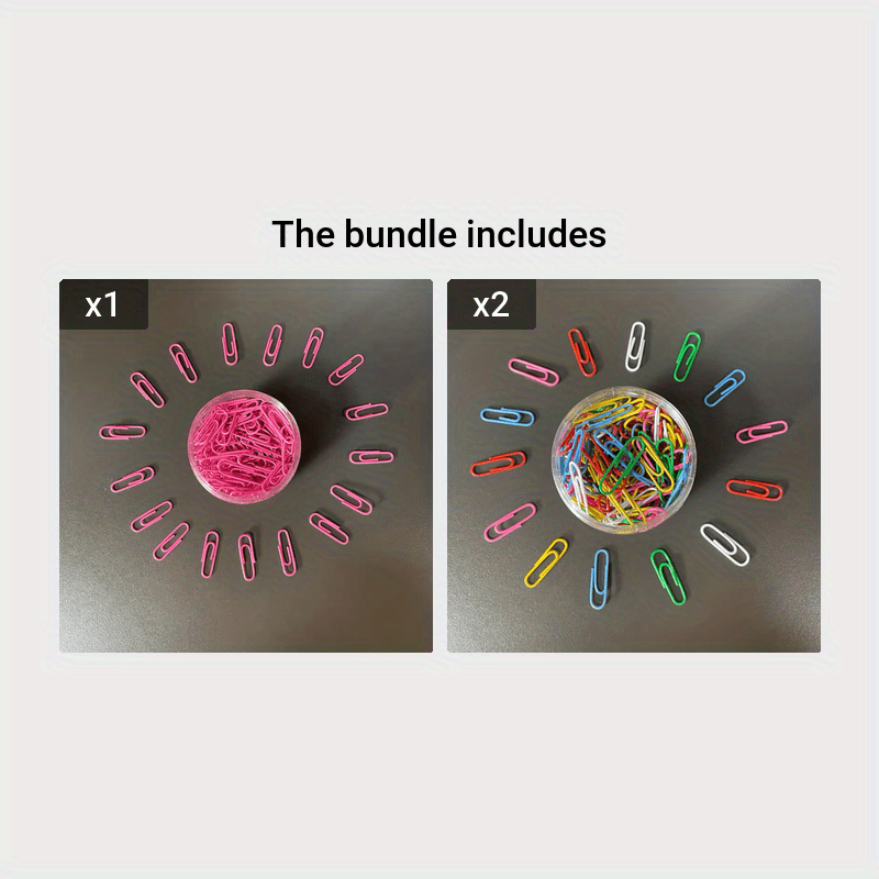 200pcs Large Metal Paper Clips - Nickel Plated, Colorful, Pin Barrel Design, Bookmark Function, Office and School Stationery Essentials