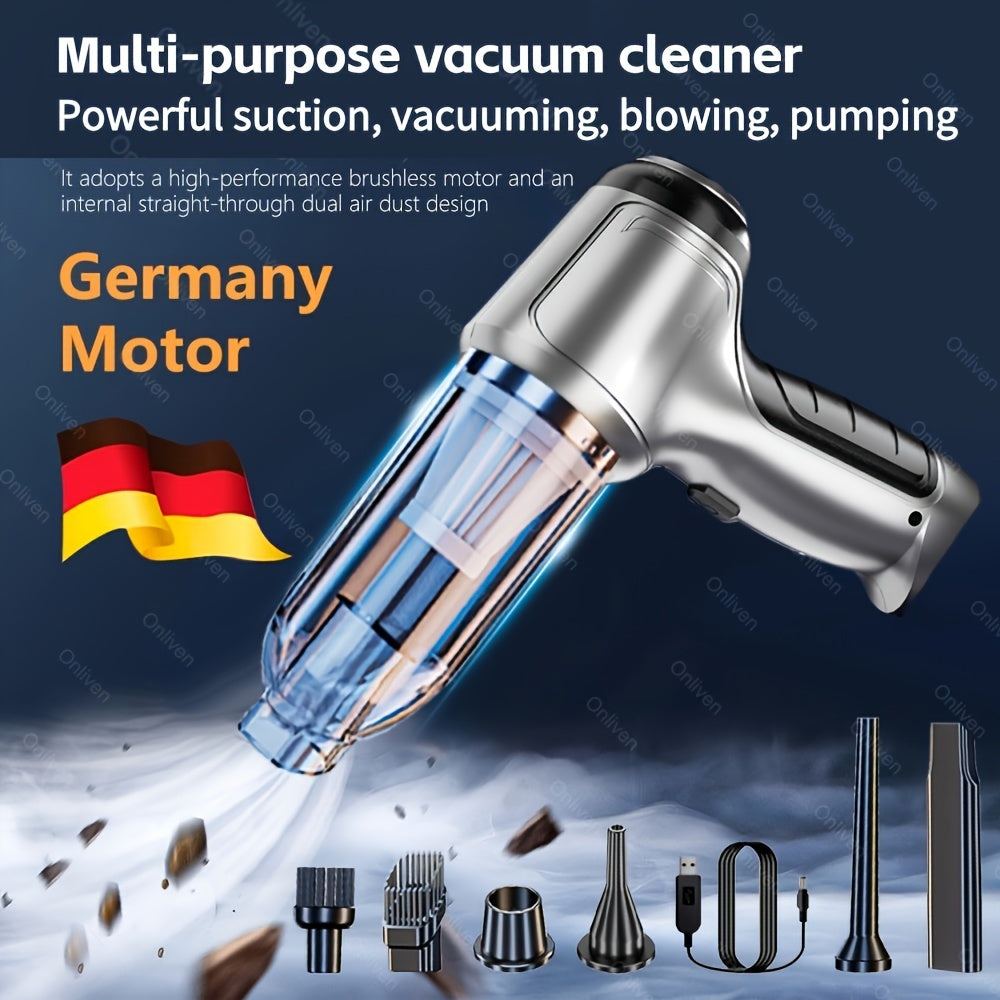 12000PA Strong Suction Car Vacuum Cleaner, Wireless Handheld Cleaning Machine, Small Car Accessories, Household Car Appliances