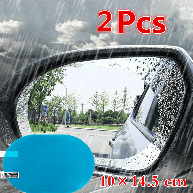 2 Pcs Rainproof Car Rearview Mirror Sticker Anti-fog Protective Film Rain Shield