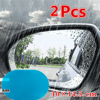2 Pcs Rainproof Car Rearview Mirror Sticker Anti-fog Protective Film Rain Shield