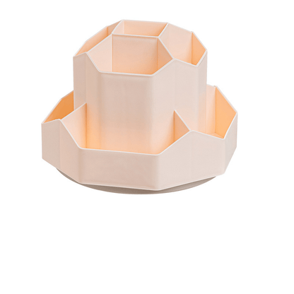 1pc Multi-functional Rotatable Desktop Organizer, Pen Holder, Bedroom Office Stationery Storage Box, Desktop Cosmetics Storage Box, Makeup Organizer, Rotatable Pen Holder