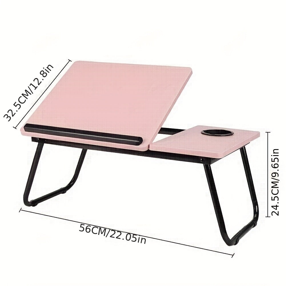 1pc 5-Speed Adjustable Foldable Laptop Desk - Ergonomic Bed & Study Table - Portable, Space-Saving Design for Dorm, Home, School, Office - Comfy Work from Bed or Couch