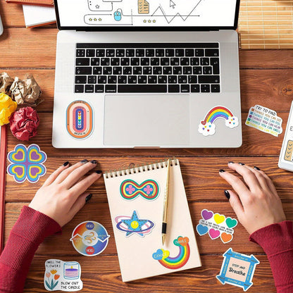 12pcs, Calming Sensory Stickers for Anxiety Relief - Textured Fidget Stickers for School, Phone, Water Bottle, and Notebook - Stationery and Party Favors - Great Thanksgiving and Christmas Gifts