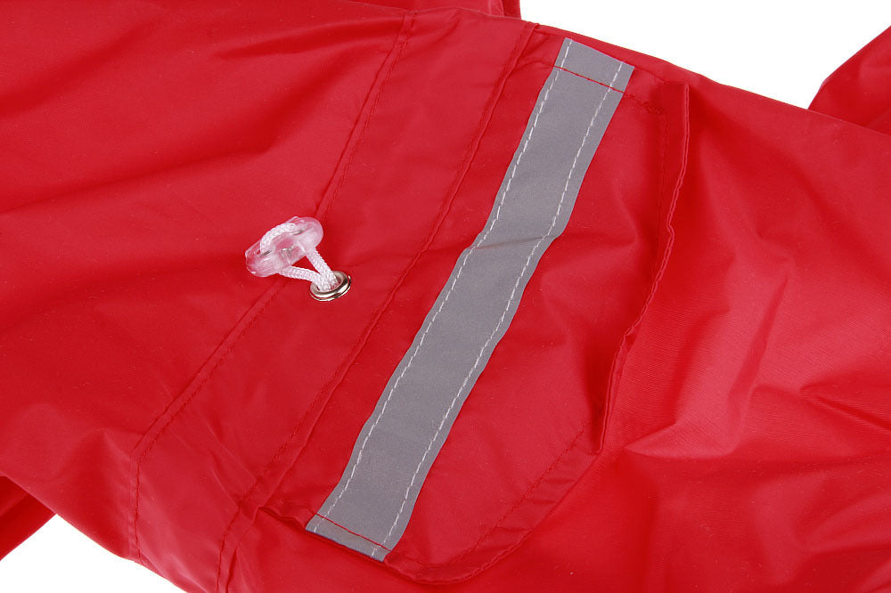 Dog Raincoat, Puppy Pet Clothes, Dog Rain Jumpsuit, Hooded Reflective Warning Costume For Dogs