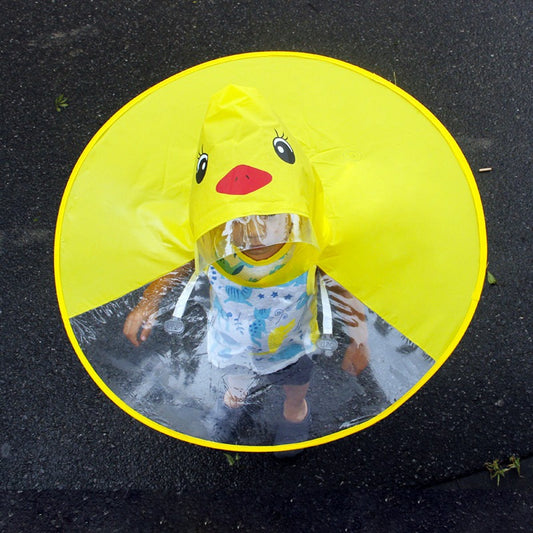1pc Cute Yellow Duck Rain Cover Waterproof Umbrella