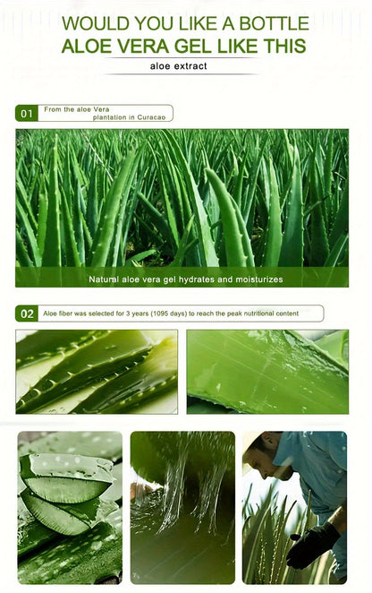 10.58oz Aloe Vera Gel For Face And Full Body Skin Care, Refreshing Moisturizing, Deep Nourishing Moisturizing, Care For Every Inch Of Your Skin