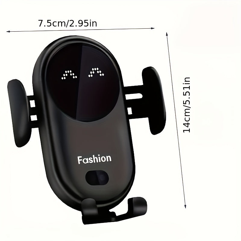 Smart Wireless Car Charger Vent Mount - 15W Fast Charging, Auto Clamping, Adjustable Phone Holder with Air Vent Clip - Convenient and Safe Driving Accessory