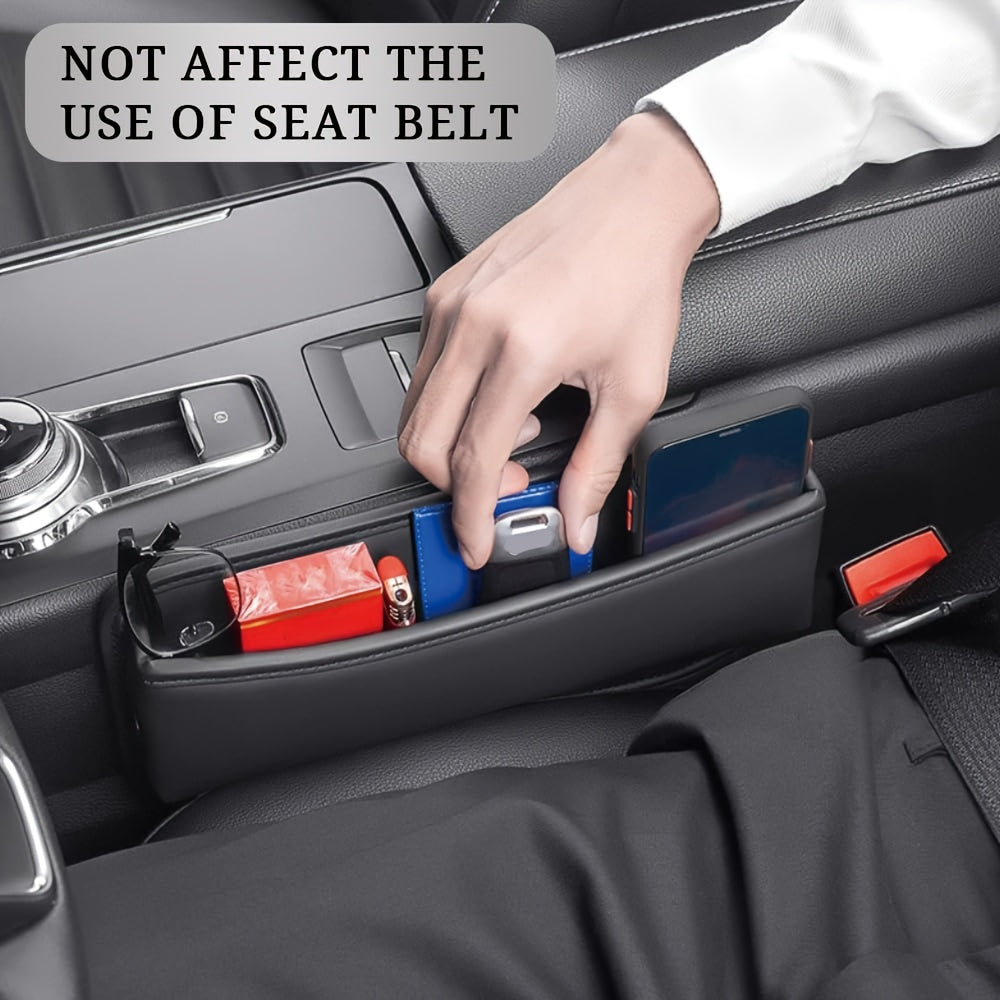 1pc/2pcs/4pcs Of Black Car Accessories Car Seat Gap Filling Organizer And Storage Car SUV Parts Truck Filling Gap Between Seat And Console To Prevent Items From Falling Off Christmas Gift