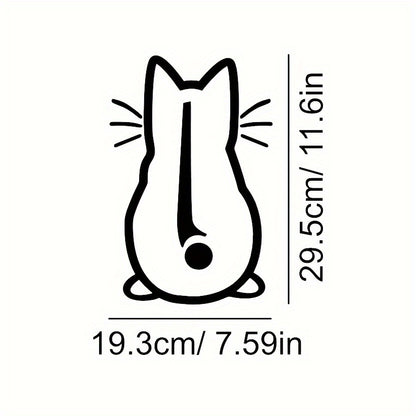 Adorable Cat Rice Rain Scraper Personality Stickers Decorate Home Toilet Doors And Windows Indoor And Outdoor Electric Vehicles RV Funny Refrigerator Stickers Car Stickers