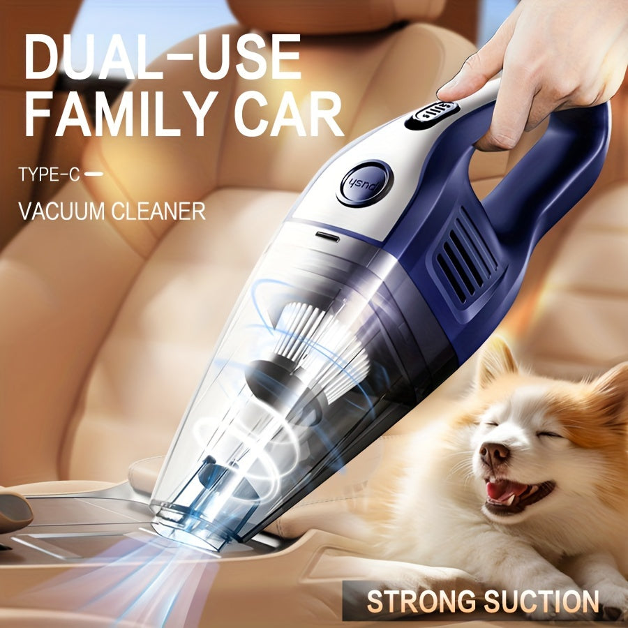 [Powerful Car Vacuum Cleaner] Powerful 5000pa Strong Suction Handheld Wireless Car Vacuum Cleaner | USB Charging, Long Working, For Cars, Homes, Offices, Pet Hair Cleaning - Car Accessories For Men Women