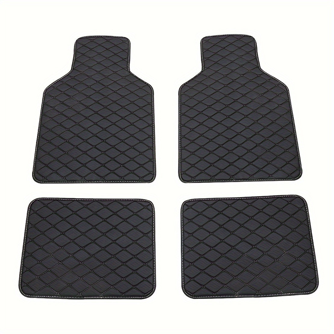 4pcs Universal Waterproof Car Floor Mats - Front & Rear - PU Leather Car Carpet Accessories - Interior Upgrade Car Accessories