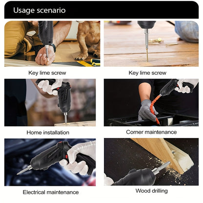 2pcs/14pcs/26pcs/47pcs 3.6V Power Tools Set Household Maintenance Repair 1300mAh Lithium Battery Mini Household Electric Drill