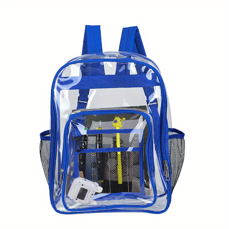 PVC Transparent Large Capacity Backpack, Clear Durable Lightweight School Backpack, Fashion Fancy Commuter Bag