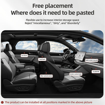 PU Leather Car Side Pocket Organizer - Universal Cell Phone and Sunglasses Holder for Car Seat Gap, Door, Window, Console - Car Accessories Storage Pouch