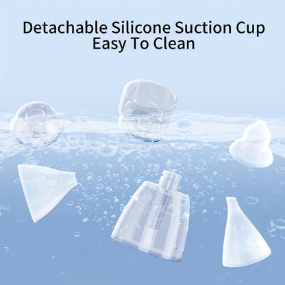 Nasal Aspirator for Baby, Baby Nose Sucker Pro with 3 Soft Silicone Tips, Adjustable Suction, Electric Nose Suction for Baby, Built-in Music & Light Soothing