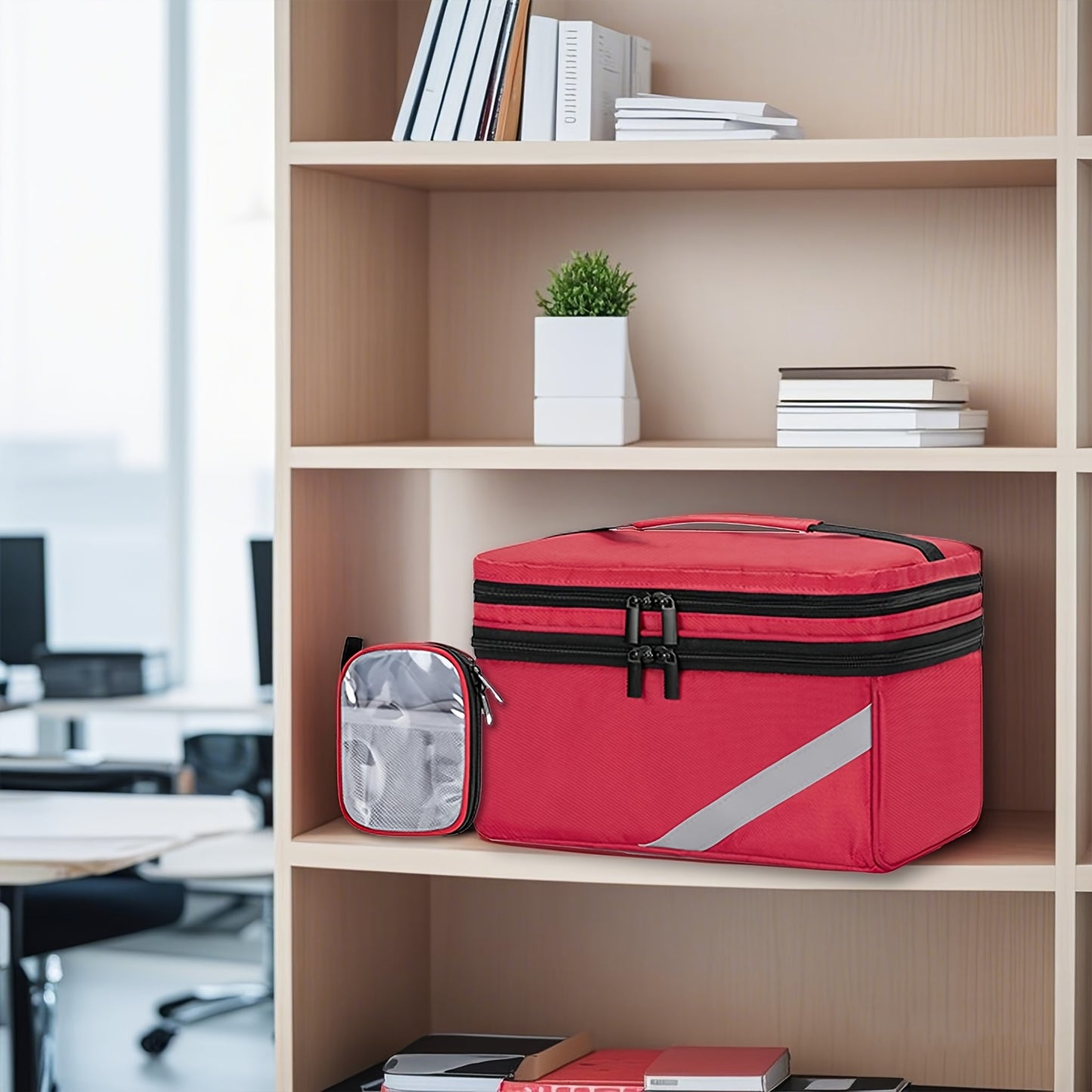 Durable & Compact Polyester Medicine Storage Bag Organizer, Portable - Empty Pill Bottle Pouch for Home, Office, School, Outdoor Travel