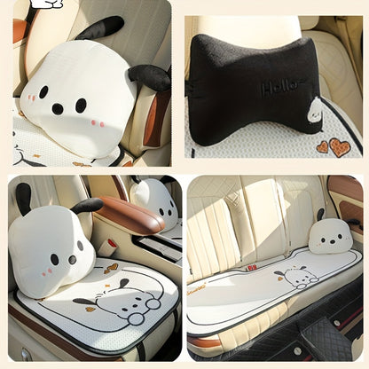 11pc [Sanrio Authorized] Pacha Dog Summer Car Seat Cushion, Car Breathable And Anti-slip Seat Cushion, Cartoon Seat Cover, Car Accessories