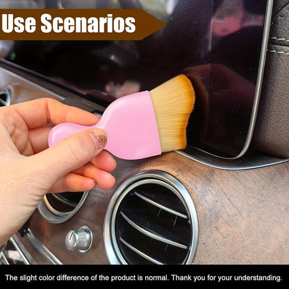 1pc Car Interior Cleaning Brush, Compact Soft Bristle Brush, Car Seat Center Console Gap Interior Dust Removal Artifact, Car Interior Air Conditioner Air Outlet Cleaning Brush, Car Accessories, Men Gift