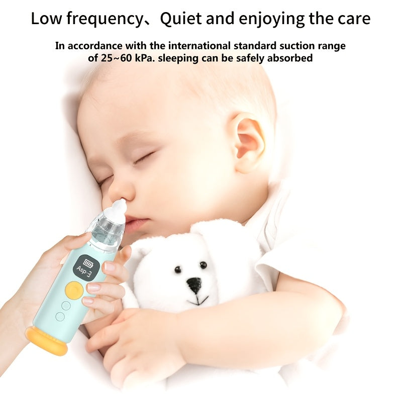 Nasal Aspirator for Baby, Baby Nose Sucker Pro with 3 Soft Silicone Tips, Adjustable Suction, Electric Nose Suction for Baby, Built-in Music & Light Soothing