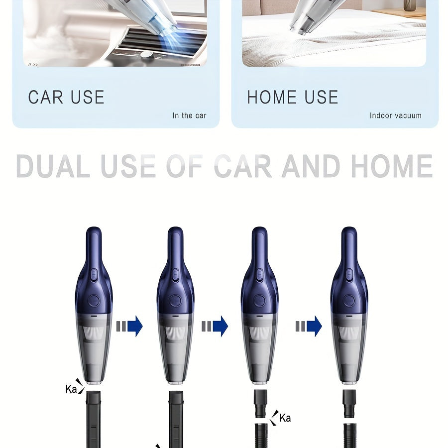 [Powerful Car Vacuum Cleaner] Powerful 5000pa Strong Suction Handheld Wireless Car Vacuum Cleaner | USB Charging, Long Working, For Cars, Homes, Offices, Pet Hair Cleaning - Car Accessories For Men Women