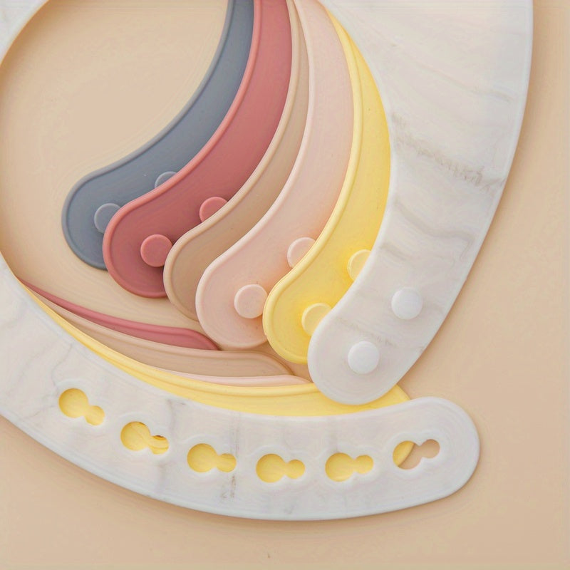 1pc Adjustable Silicone Bib for Babies - Soft, Easy to Clean, and Perfect for Mealtime - Great Gift for Holidays