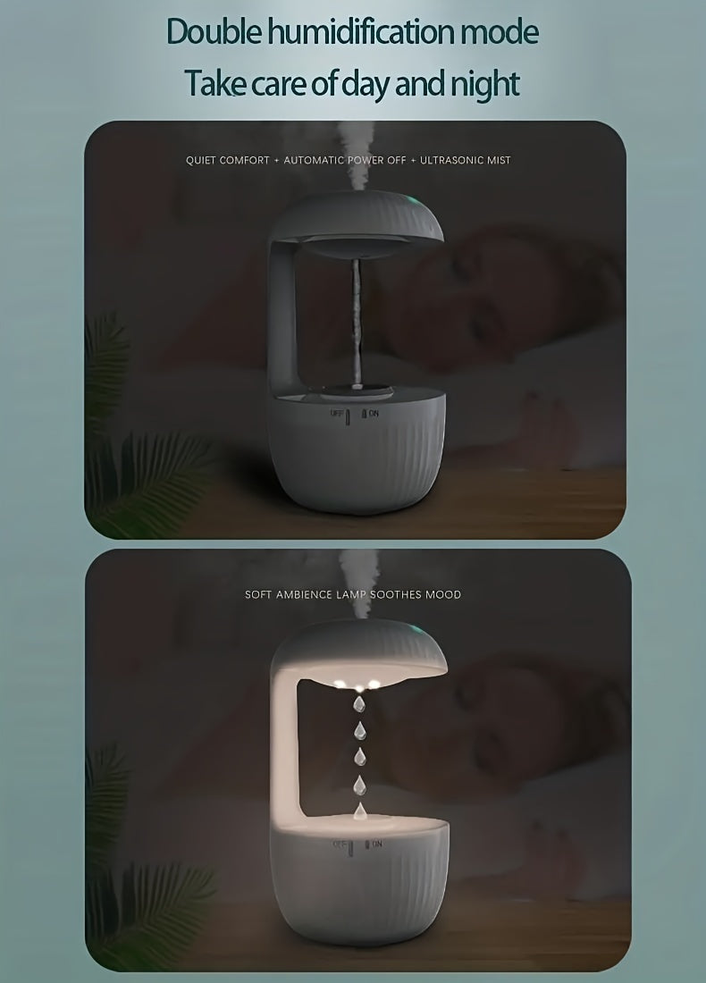 1pc, 20.29oz Anti-Gravity Humidifier And Essential Oil Diffuser - Night Light & Relaxation Sprayer | Ideal For Home & Office