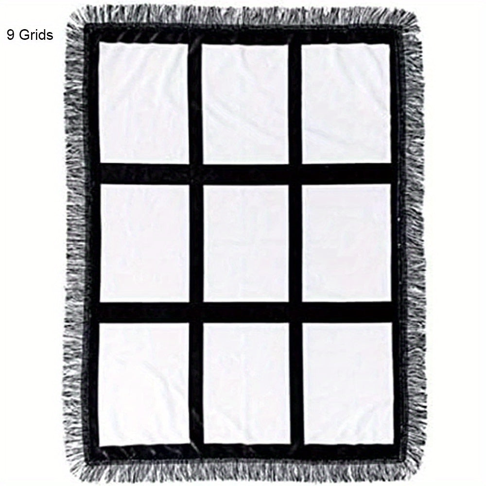 Personalized Sublimation Throw Blanket - Customizable 9/15/20 Panels, 40x60 Inches - Perfect Gift for Christmas, Halloween, Thanksgiving Day