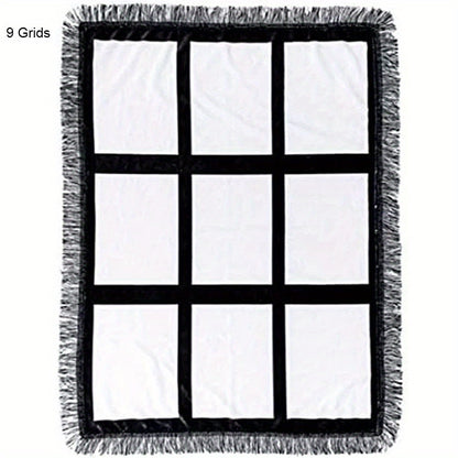 Personalized Sublimation Throw Blanket - Customizable 9/15/20 Panels, 40x60 Inches - Perfect Gift for Christmas, Halloween, Thanksgiving Day