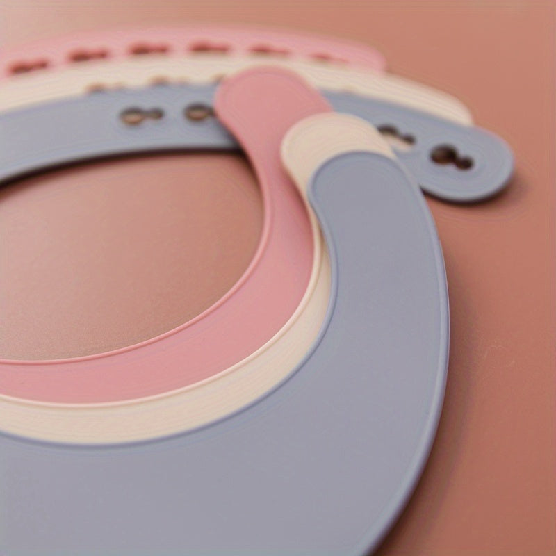 1pc Adjustable Silicone Bib for Babies - Soft, Easy to Clean, and Perfect for Mealtime - Great Gift for Holidays