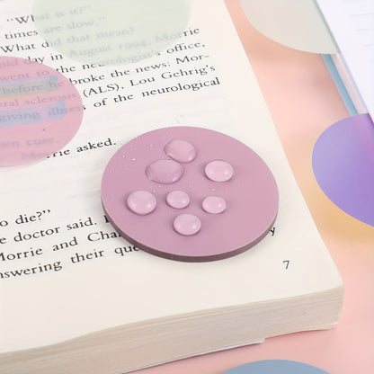 Transparent Sticky Notes, 200Pcs Morandi Cute Round Clear Waterproof Sticky Tabs, Translucent Book Markers Page Flags Stickers, Journaling Accessories Aesthetic Office School Study Supplies