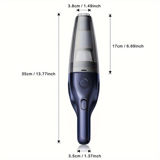[Powerful Car Vacuum Cleaner] Powerful 5000pa Strong Suction Handheld Wireless Car Vacuum Cleaner | USB Charging, Long Working, For Cars, Homes, Offices, Pet Hair Cleaning - Car Accessories For Men Women