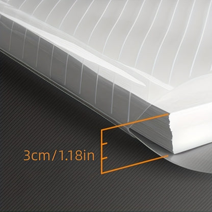 [Colorful Folding File Bags] 5/20/40/60/70/80/90pcs Classic Transparent Colorful Folding File Bags, A4, PP Plastic, for Students, School Supplies