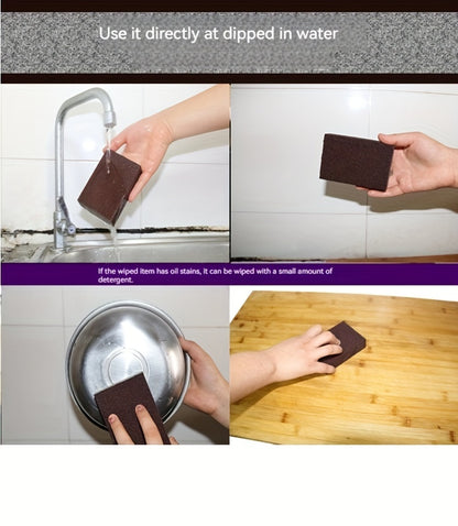 1/3/6/9pcs, Emery Magic Wipe, Pot Bottom Cleaning Descaling Sponge, Pot Sponge Brush, Iron Rust Removal Sponge, Dishwashing Sponge Block, Scouring Pads, Power Decontamination, Cleaning Supplies, Cleaning Tool, Back To School